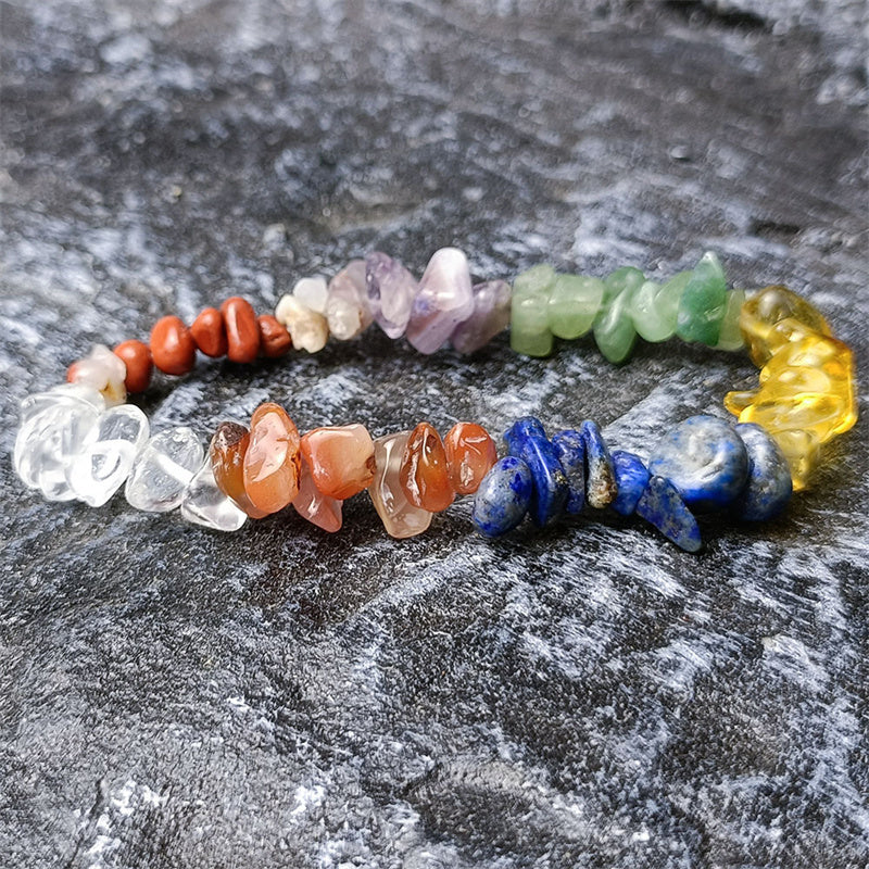 Natural Healing Crystal Gift Box Set,Quartz Crystal Stones, Chakra Bracelet and Crystal Necklace for Spiritual Wellness.