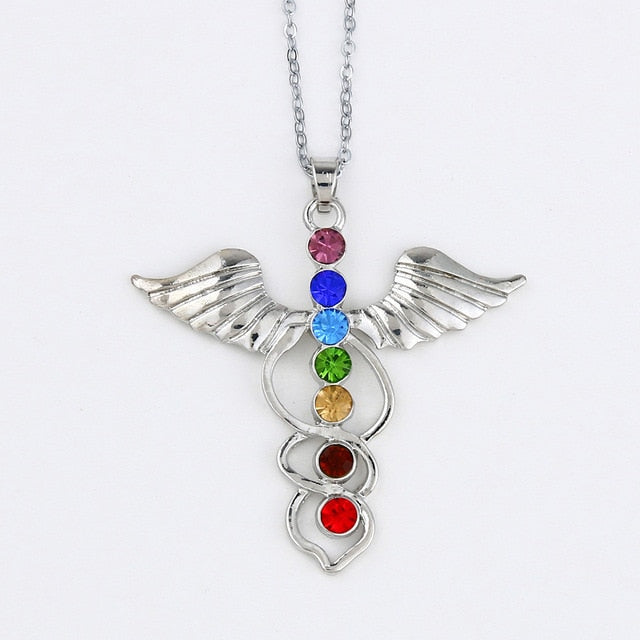 7 Chakra Crystal Healing Pendant Necklace