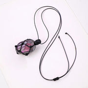 Purple Moonstone Crystal Pendant Necklace