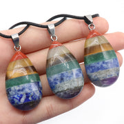 Natural Agate Crystal Stone Pendant Necklace