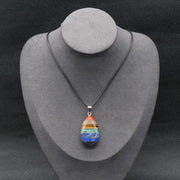 Natural Agate Crystal Stone Pendant Necklace