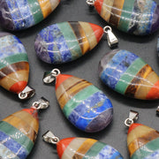 Natural Agate Crystal Stone Pendant Necklace