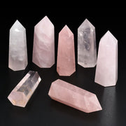 Natural Rose Quartz Crystal Point, Handcrafted Polished Healing Stone for Home Décor and Crystal Collections (50–75mm)