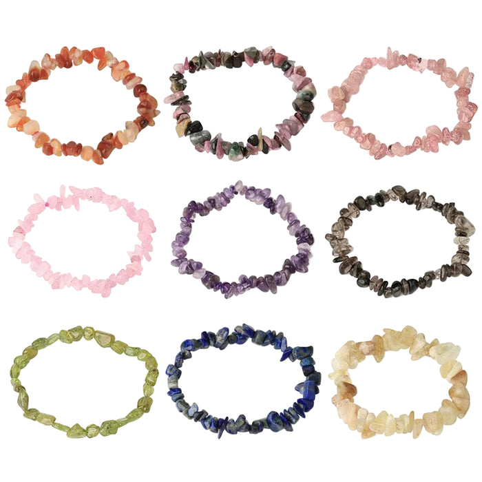 Irregular Chips Natural Stone Bracelet Asymmetry Beads Crystal Quartz